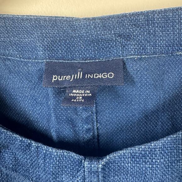 J. Jill Pure Jill Indigo Dress Women XSP Blue Pocket Denim 100% Lyocell Coastal - Picture 3 of 6